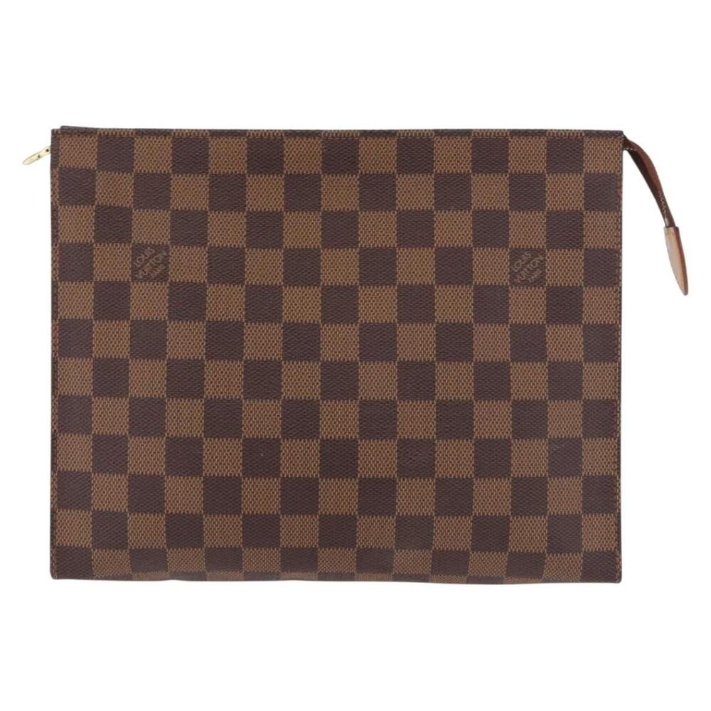 Louis Vuitton Damier Ebene Poche Toilette 26 Pouch Brown